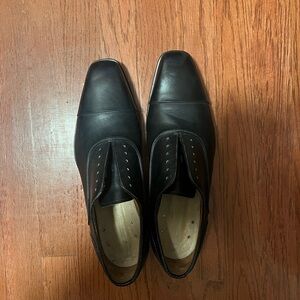 Beautiful Zegna black leather dress shoes size men’s 9.5